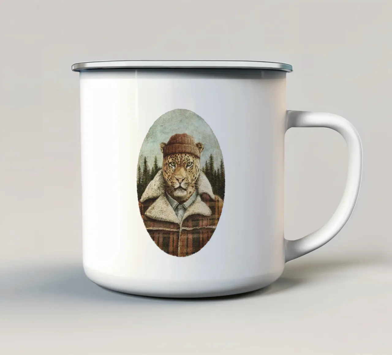 Lumberjack - Forza e fascino rustico tazza in smalto da mikekoubou