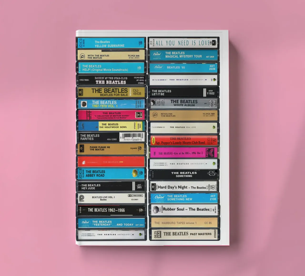 The Beatles - Collected Albums & Singles - Cassette Print notebook by MrMustardPrints