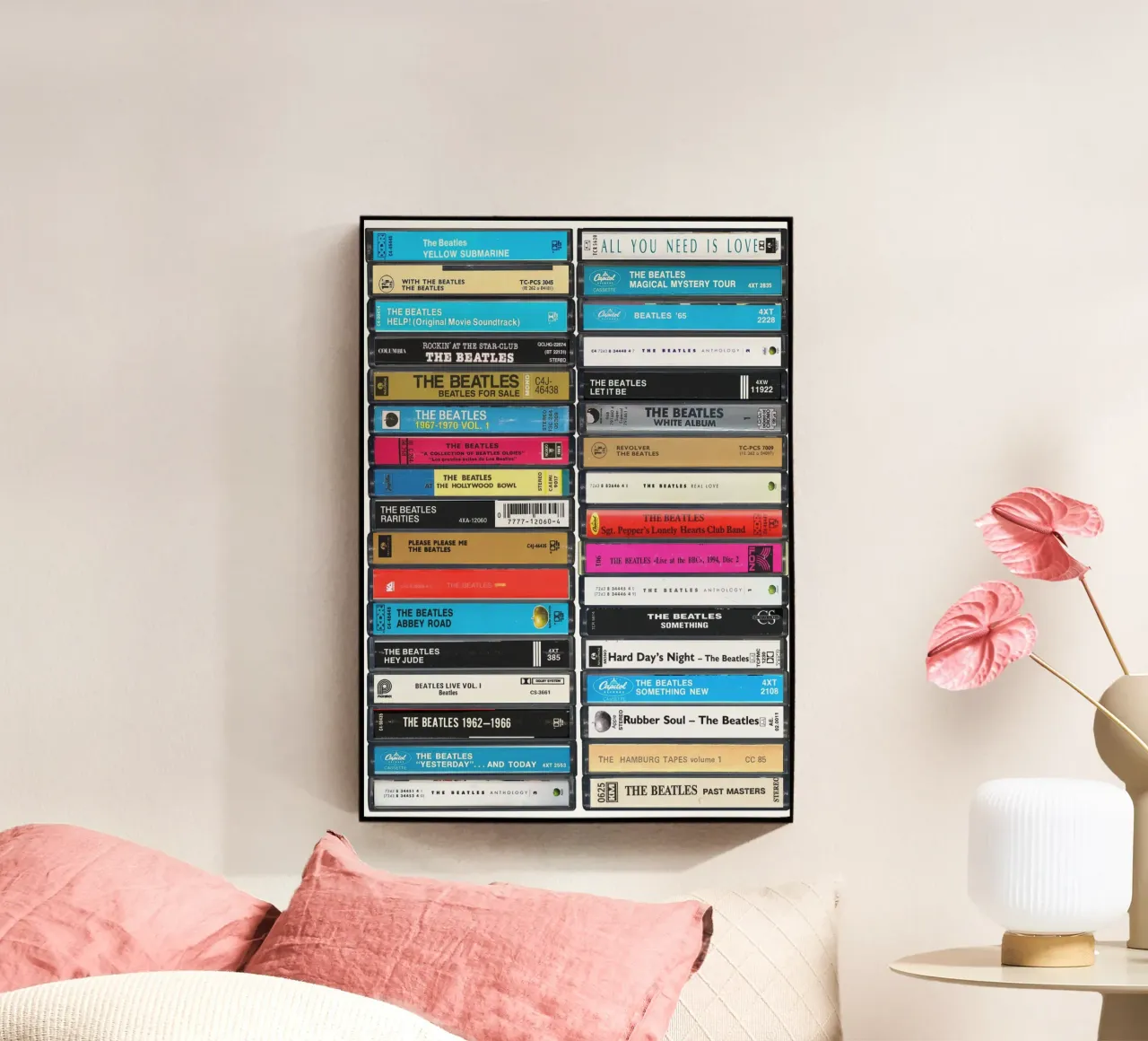 The Beatles - Collected Albums & Singles - Cassette Print metacrilato de MrMustardPrints