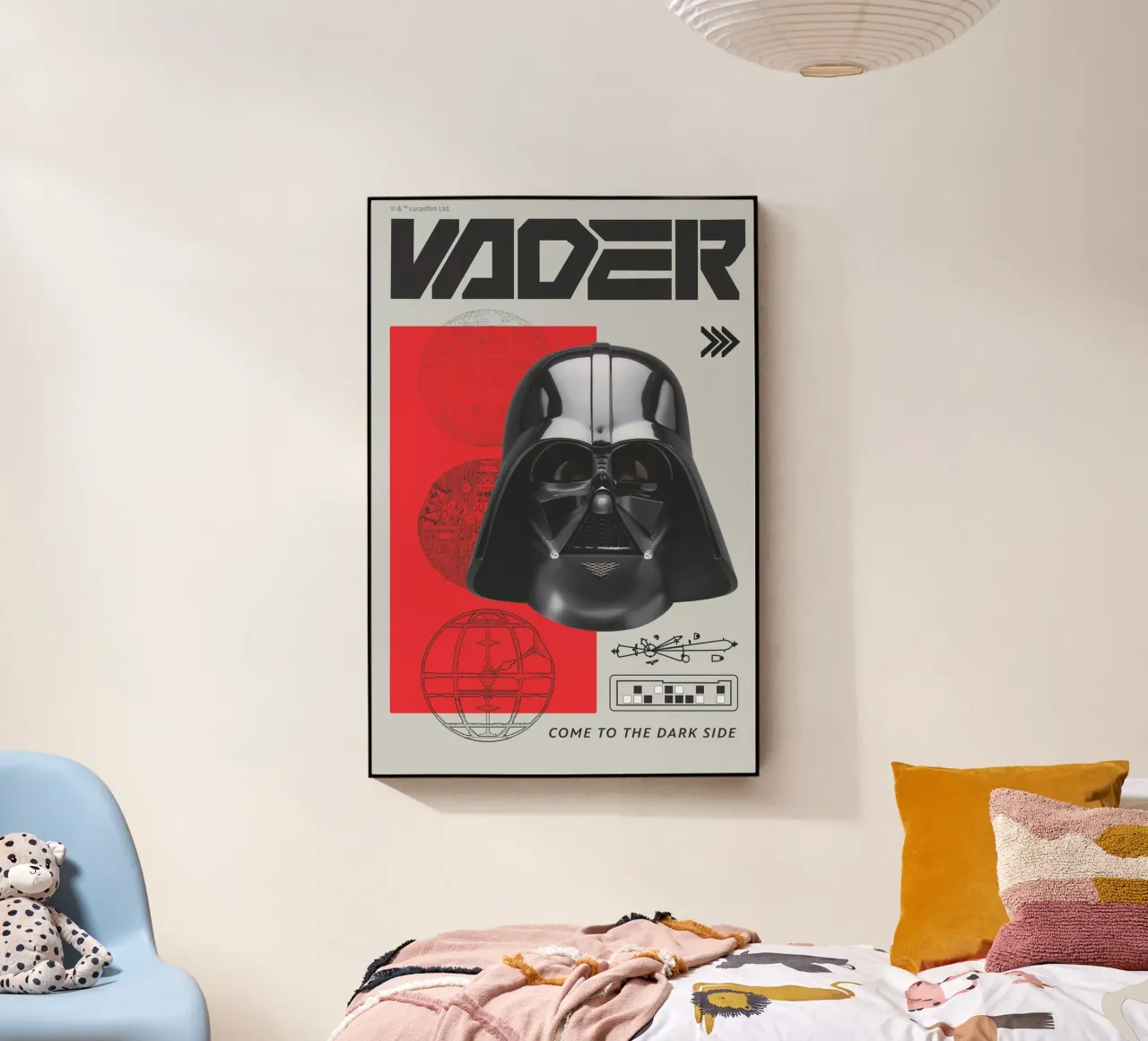 COME TO THE DARK SIDE plexiglass da Star Wars