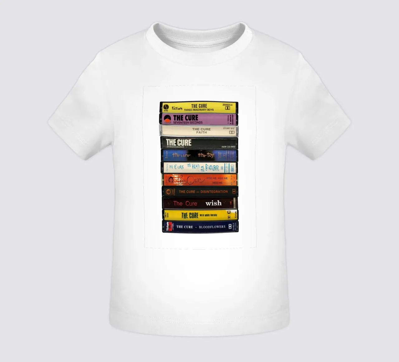 The Cure - Gesammelte Alben - Kassettendruck Baby T-Shirt von MrMustardPrints
