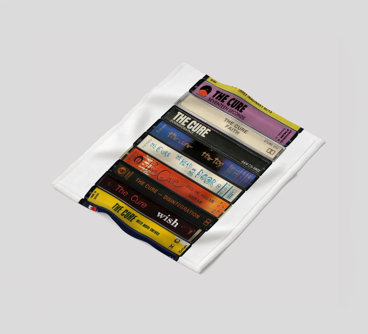 The Cure - Collected Albums - Cassette Print manta de franela de MrMustardPrints