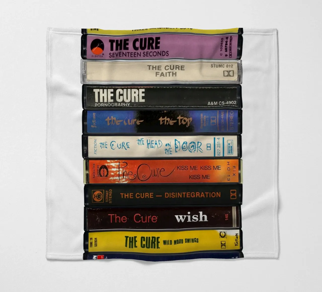 The Cure - Collected Albums - Cassette Print manta de franela de MrMustardPrints