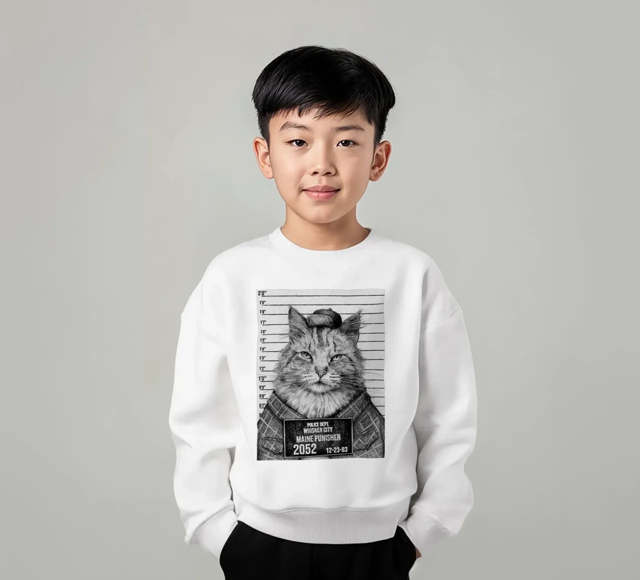 Il Punitore del Maine - Un felino con un'attitudine felpa bambino da mikekoubou