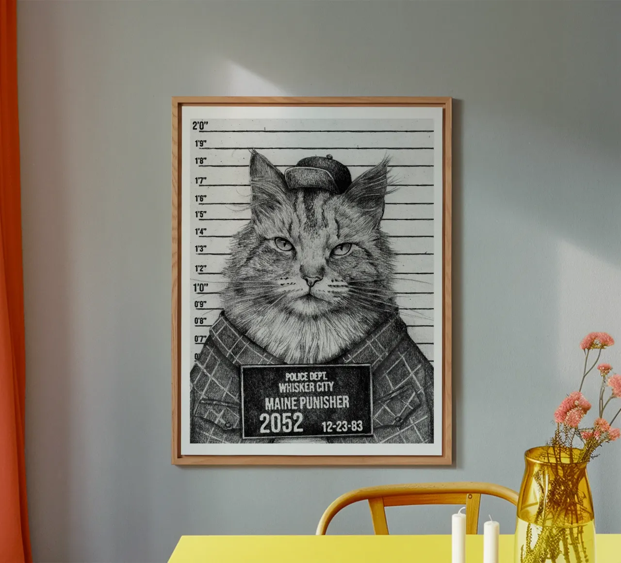 Il Punitore del Maine - Un felino con un'attitudine alluminio dibond da mikekoubou