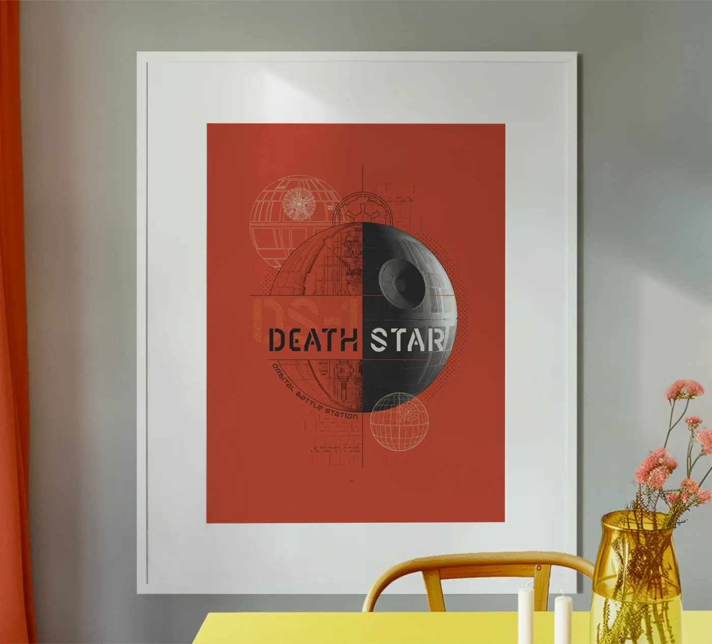 DEATH STAR II poster con telaio in alluminio da Star Wars