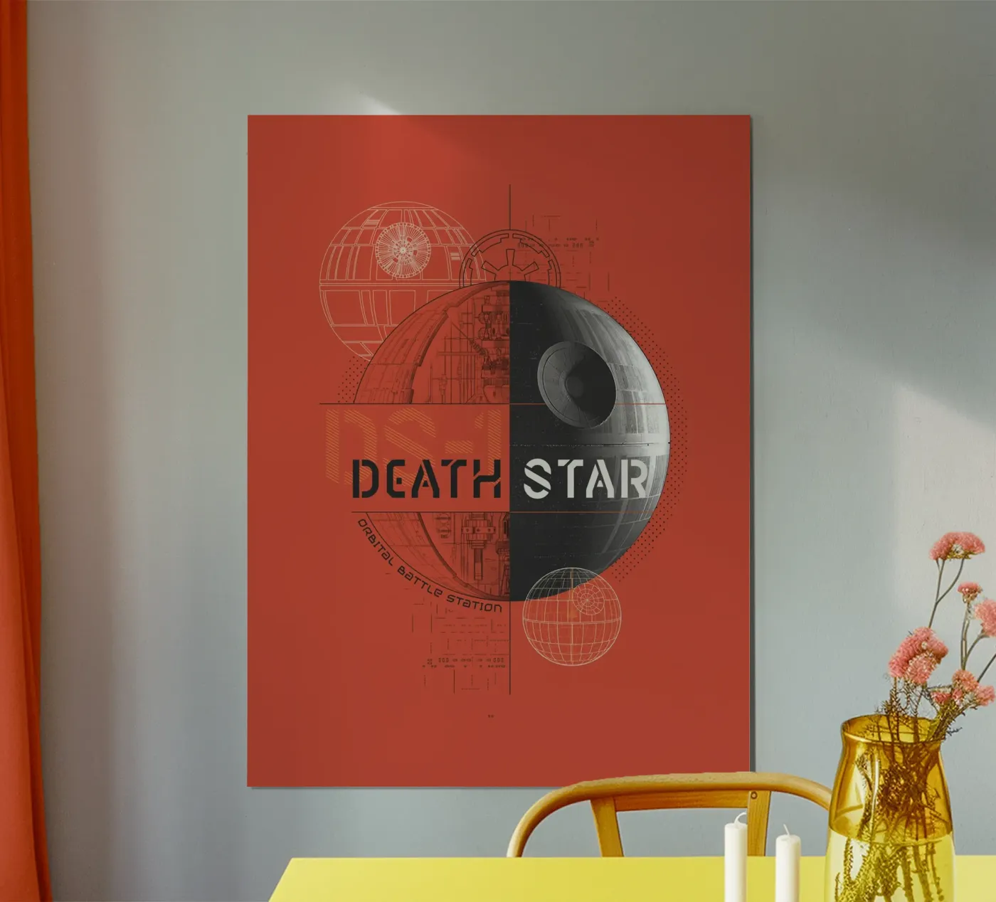 DEATH STAR II poster con telaio in alluminio da Star Wars
