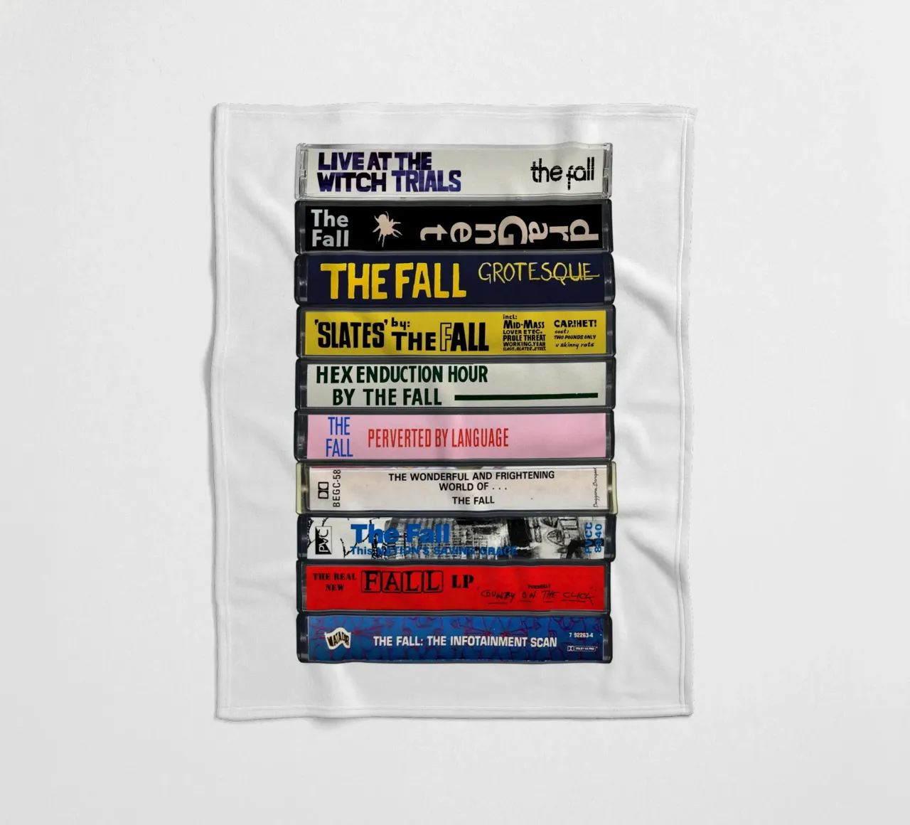 The Fall - Gesammelte Alben - Kassettendruck Fleecedecke von MrMustardPrints