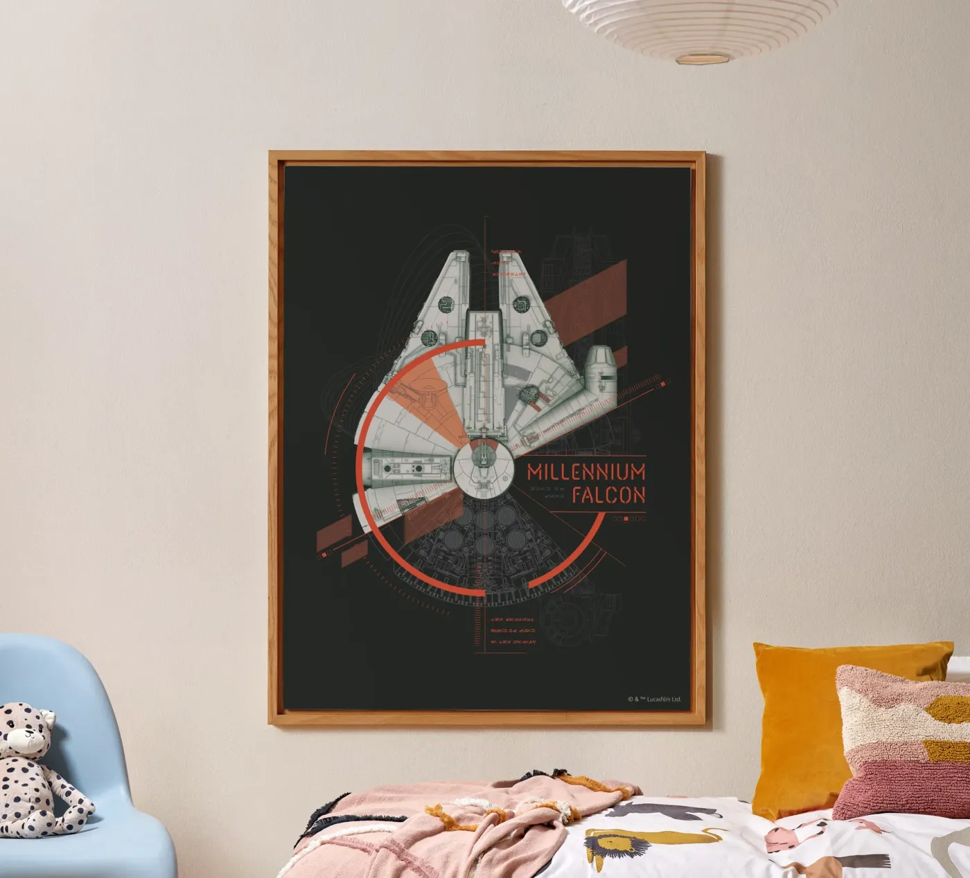 MILLENNIUM FALCON aluminium-dibond van Star Wars