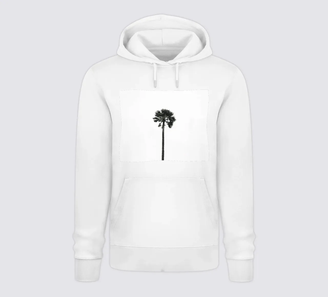 Minimal Palm - Calma tropicale in bianco e nero felpa con cappuccio da Whole©