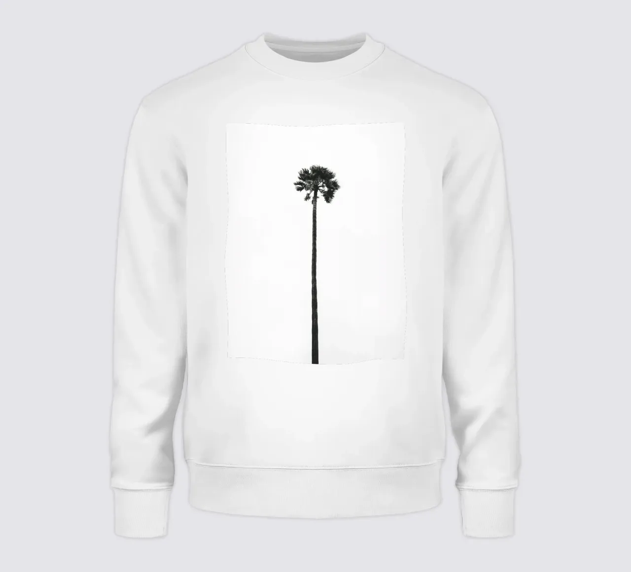 Minimal Palm - Calma tropicale in bianco e nero felpa da Whole©