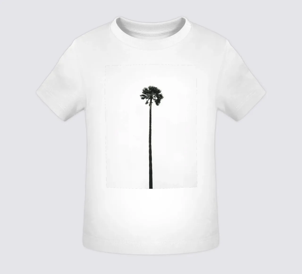 Minimal Palm - Calma tropicale in bianco e nero maglietta neonato da Whole©