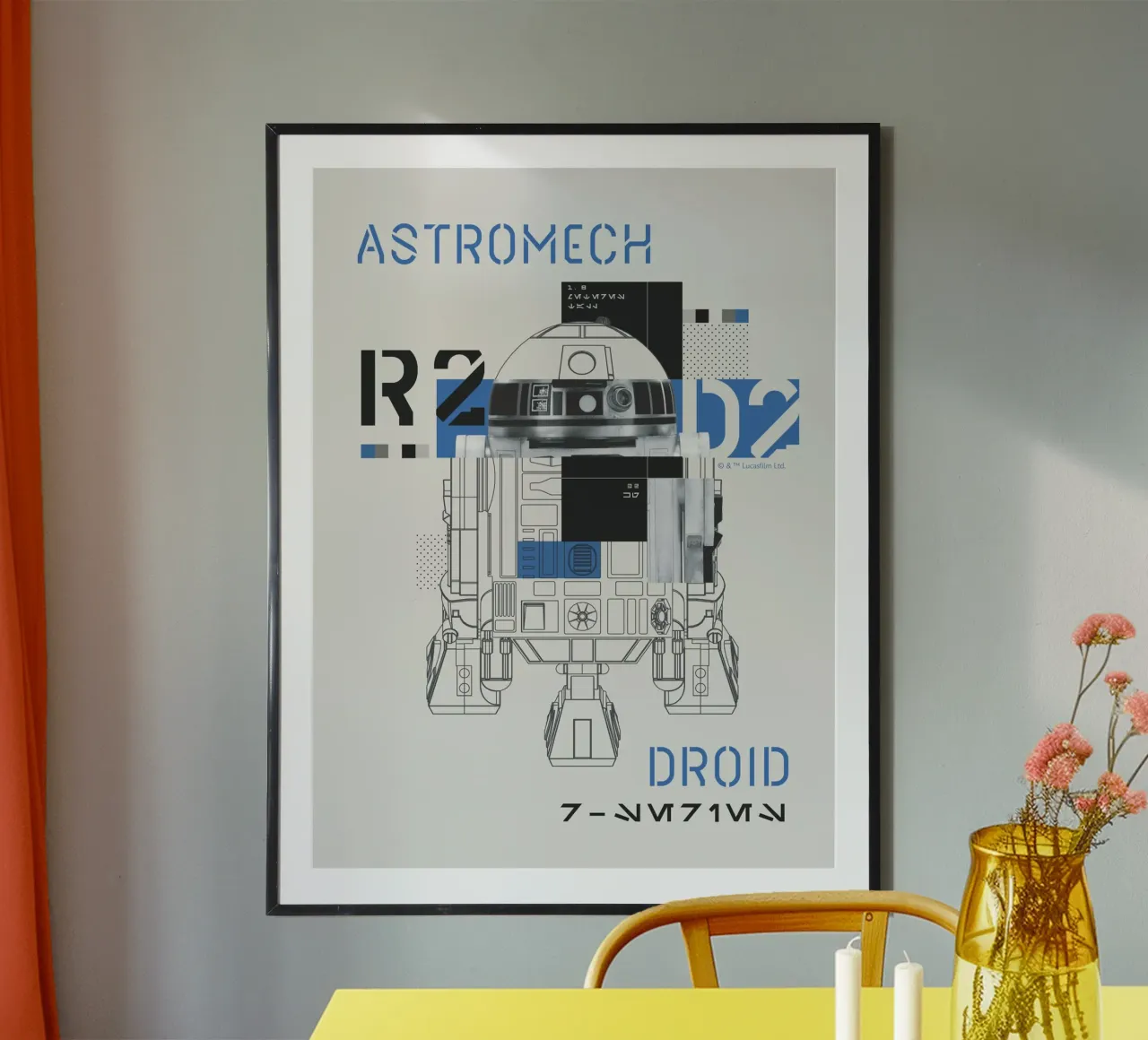 ASTROMECH DROID R2D2 carta hahnemühle da Star Wars