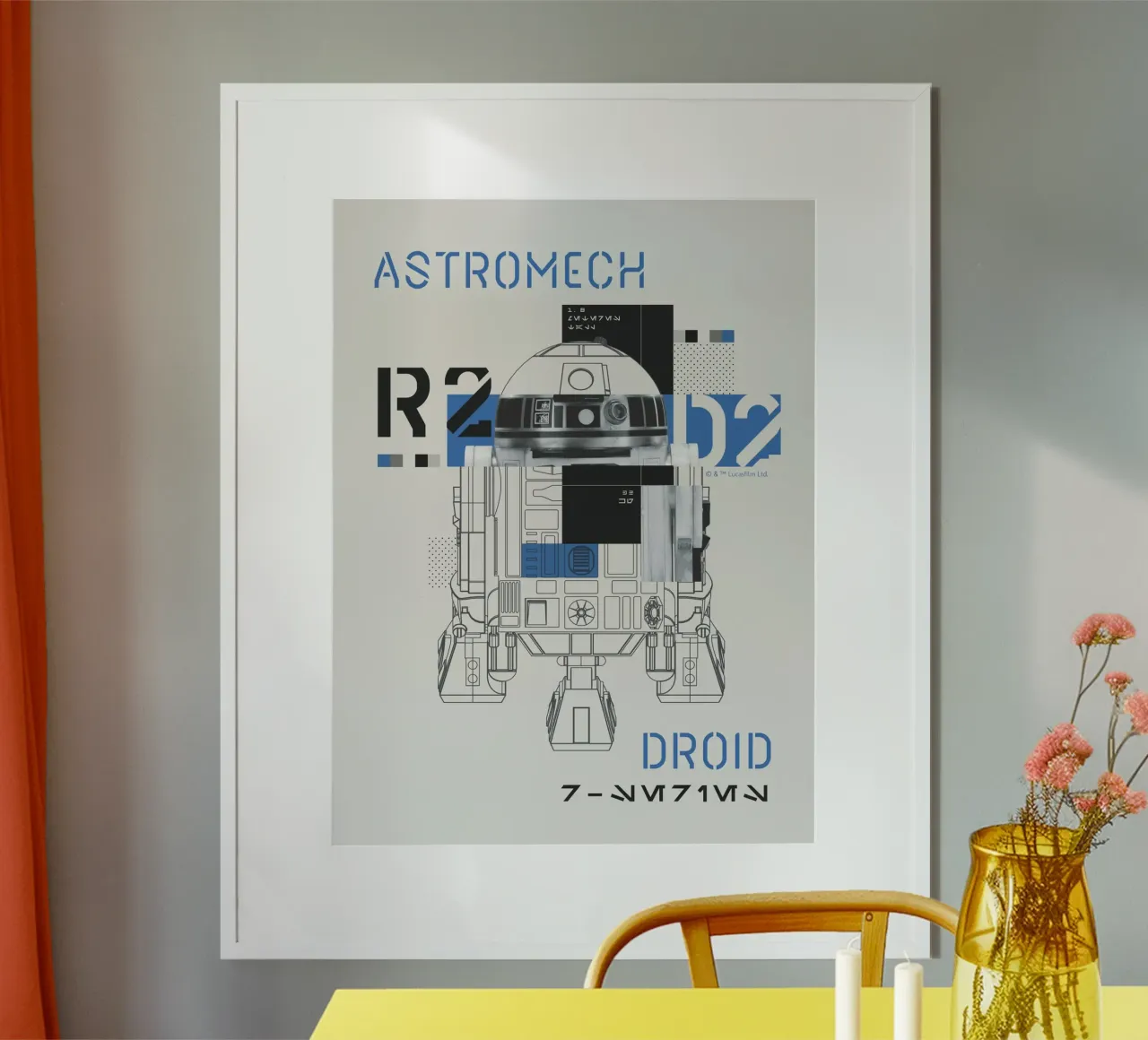 ASTROMECH DROID R2D2 carta hahnemühle da Star Wars