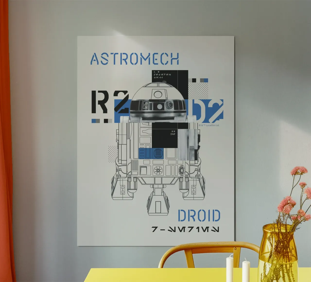 ASTROMECH DROID R2D2 carta hahnemühle da Star Wars
