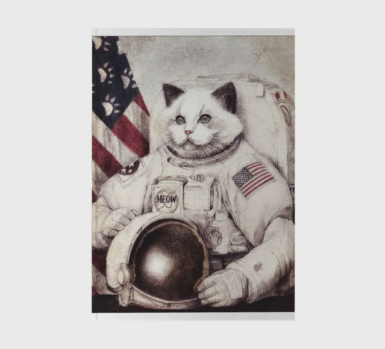 Meow Out of Space - Cosmic Cat Adventures notebook by mikekoubou