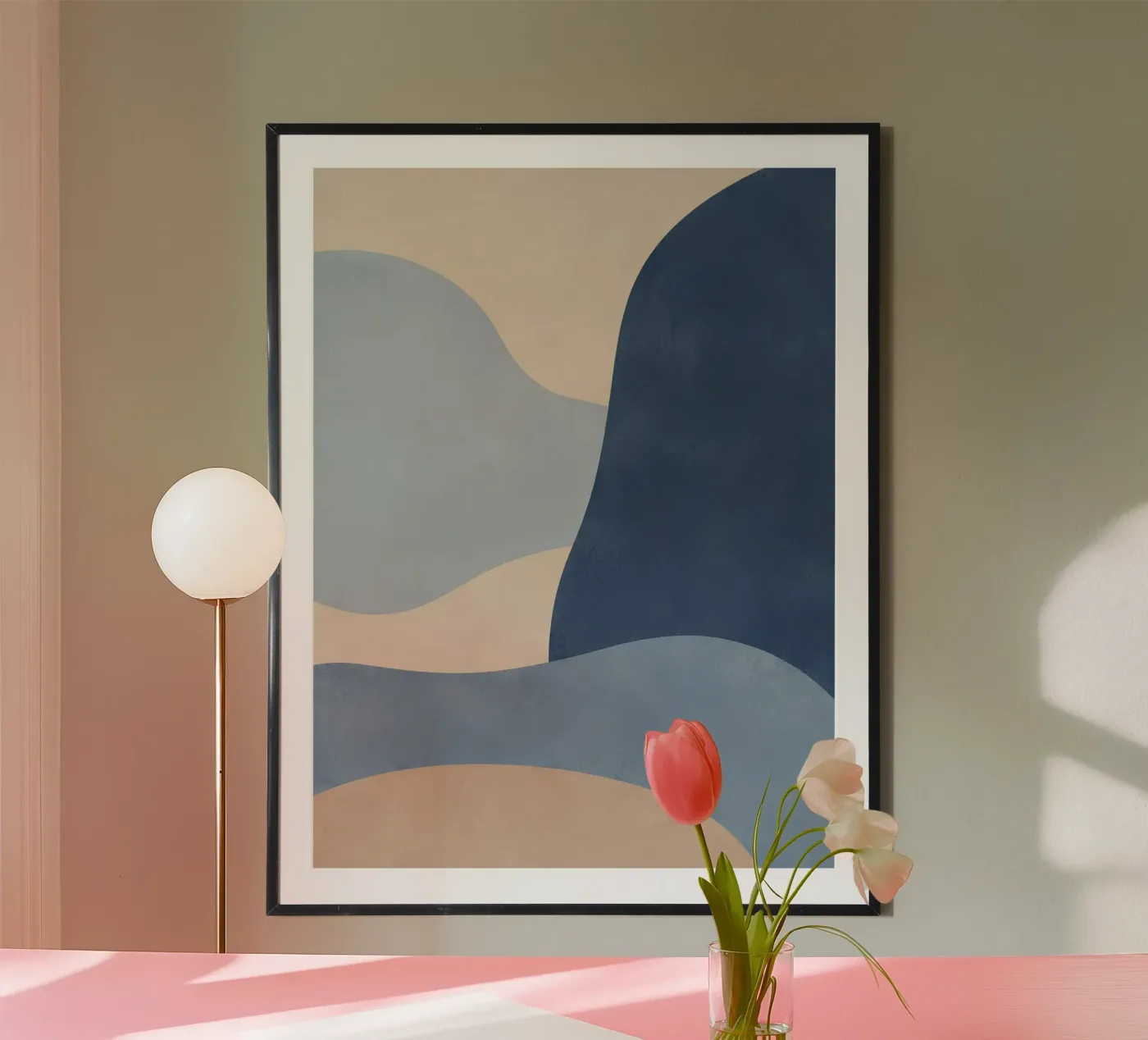 Waves blue poster by Artdesignstudio