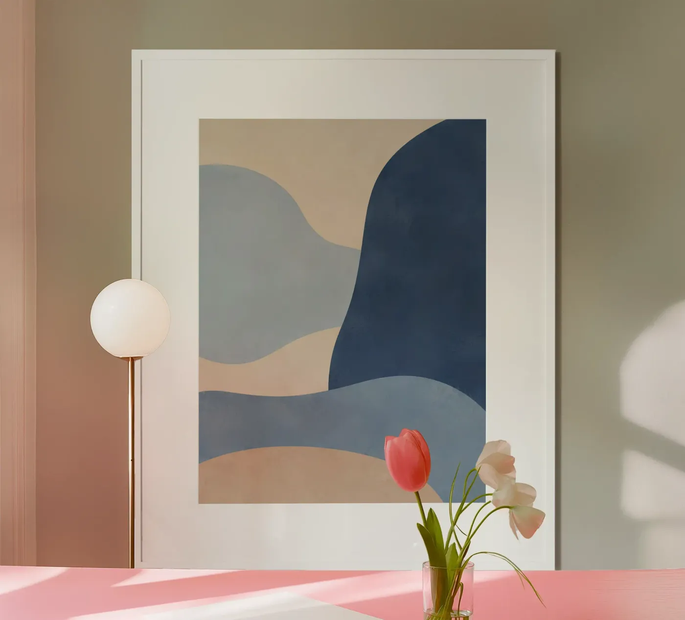 Waves blue poster by Artdesignstudio