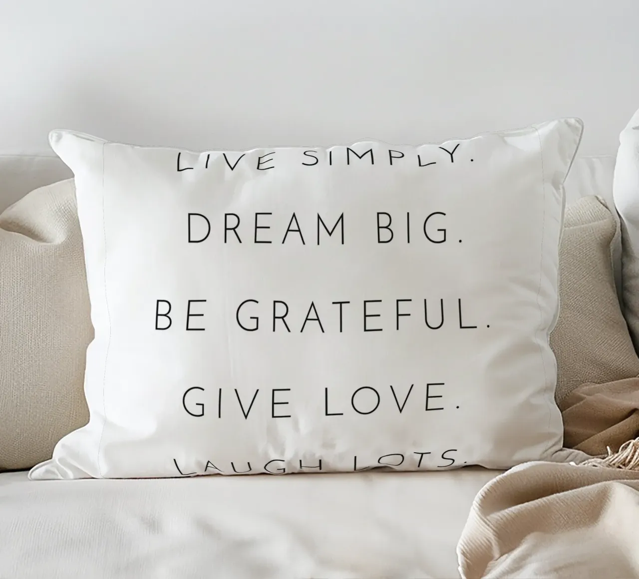 Live Simply - Ispirazione di design minimalista cuscino da Whole©