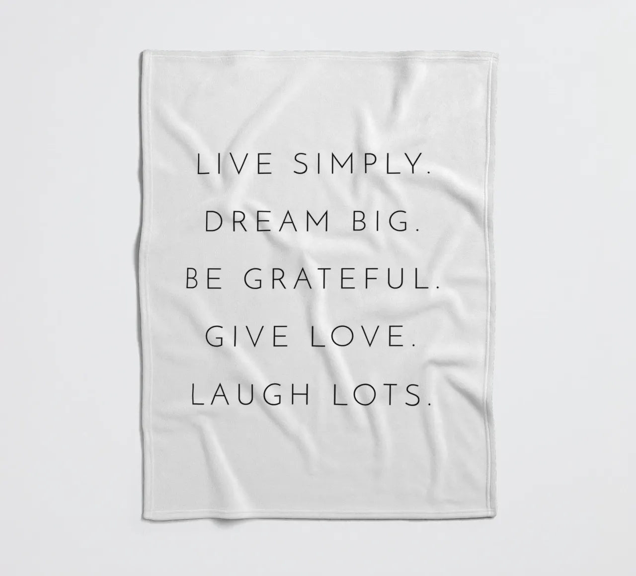 Live Simply - Ispirazione di design minimalista coperta in pile da Whole©