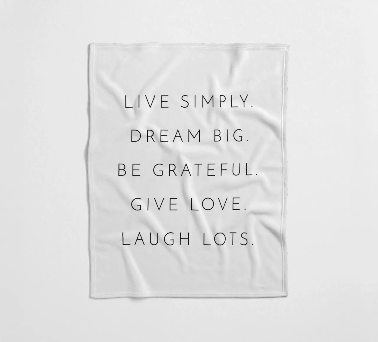 Live Simply - Ispirazione di design minimalista coperta in pile da Whole©
