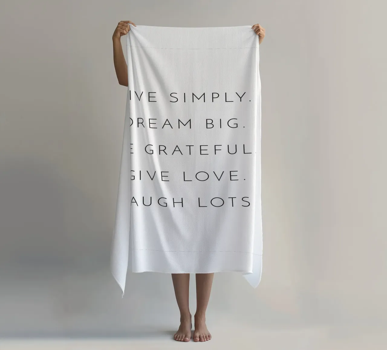Live Simply - Ispirazione di design minimalista telo mare da Whole©