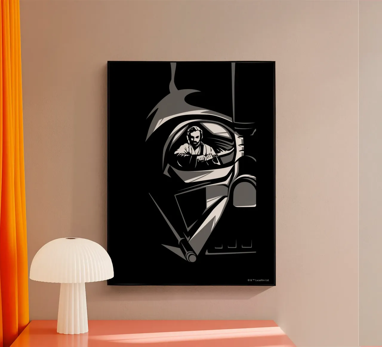 DARTH VADER vs. OBI-WAN plexiglass da Star Wars