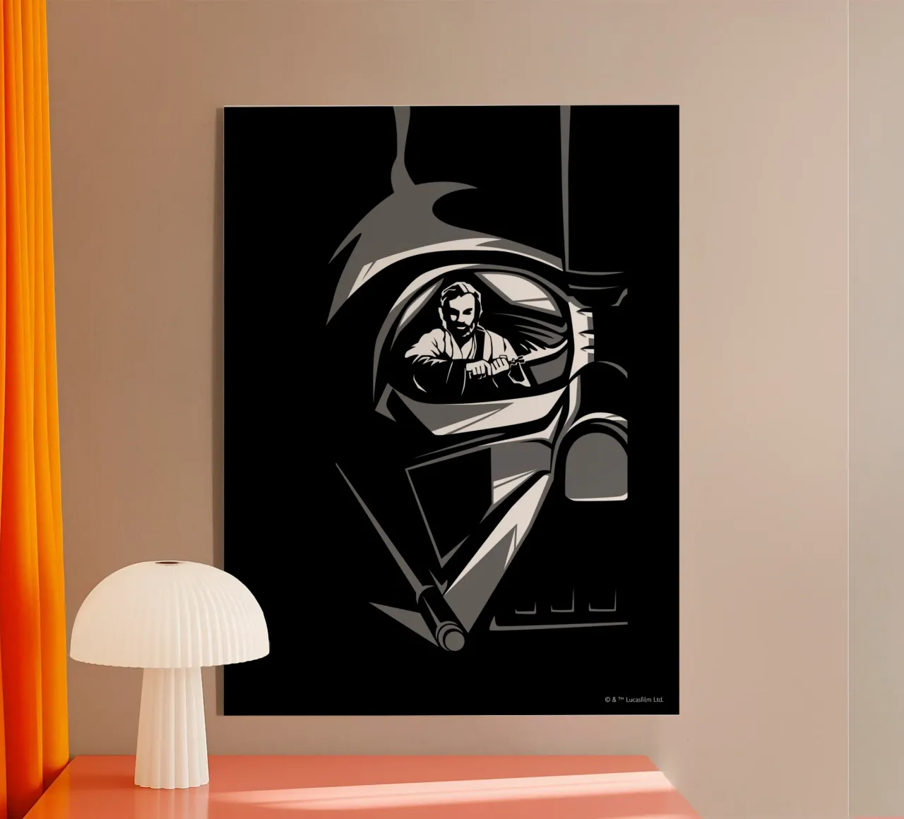 DARTH VADER vs. OBI-WAN plexiglass da Star Wars