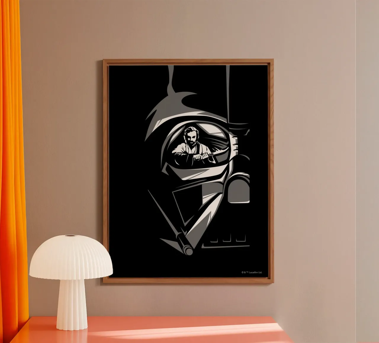 DARTH VADER vs. OBI-WAN alluminio dibond da Star Wars