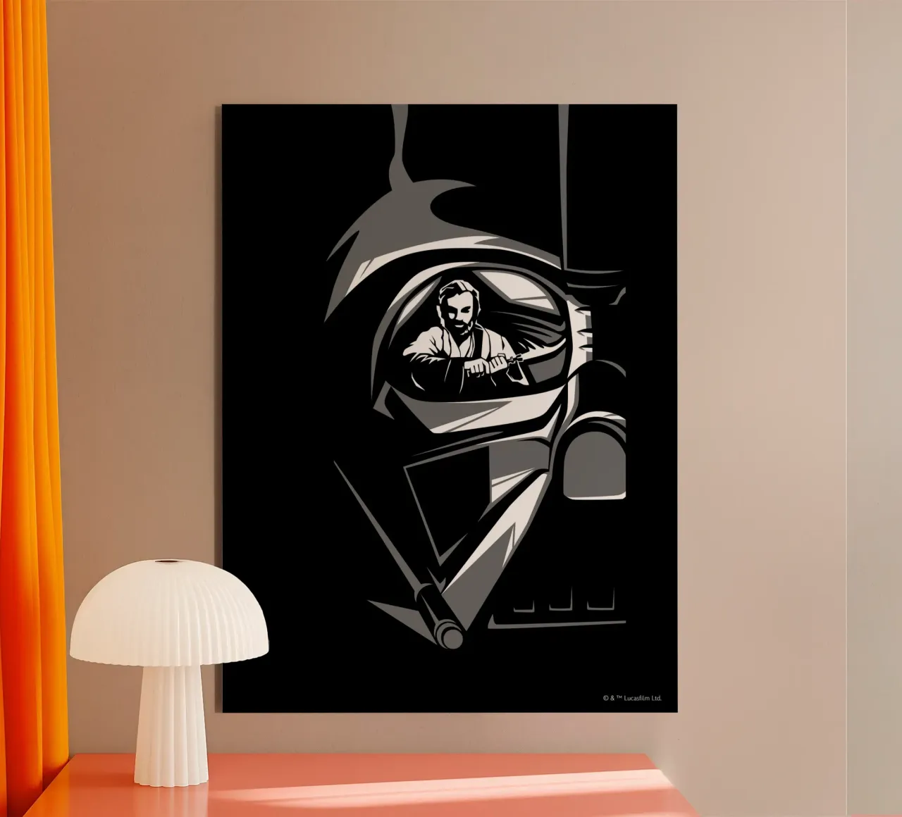 DARTH VADER vs. OBI-WAN alluminio dibond da Star Wars