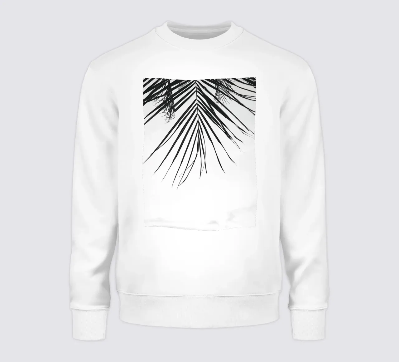 Foglia tropicale - Monochromes Palmenblatt Design felpa da Whole©