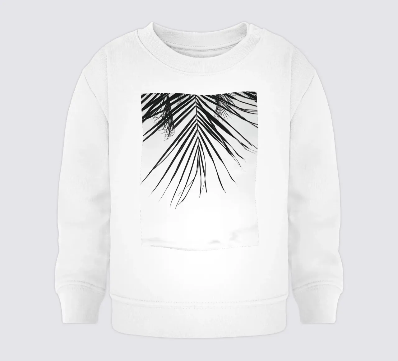 Foglia tropicale - Monochromes Palmenblatt Design felpa neonato da Whole©