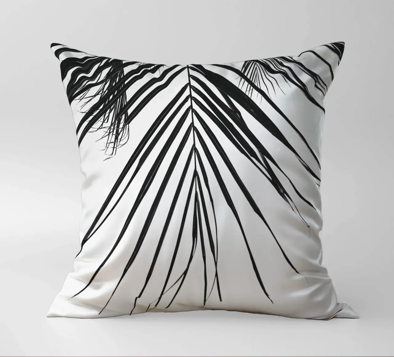 Foglia tropicale - Monochromes Palmenblatt Design cuscino da Whole©
