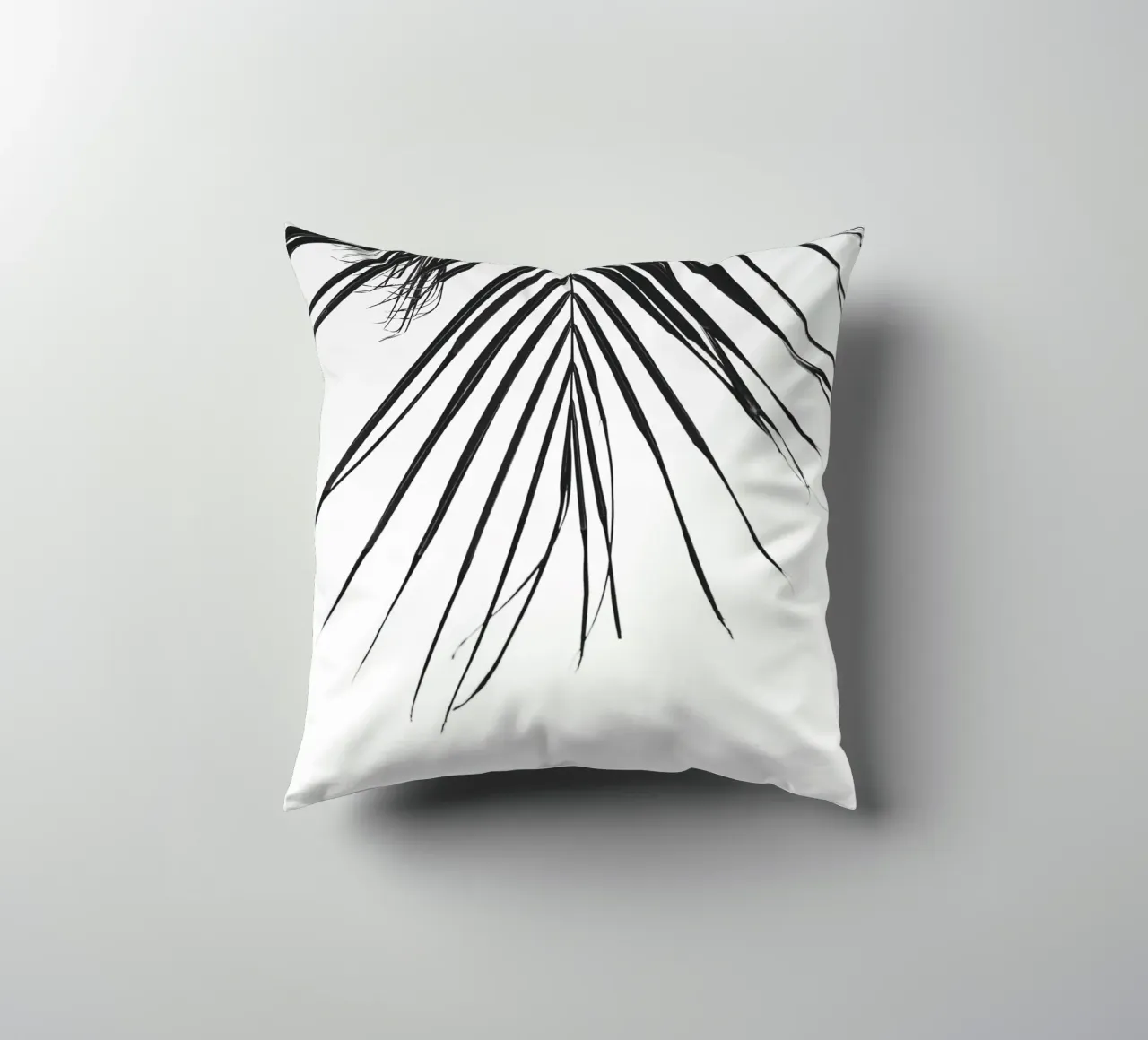 Foglia tropicale - Monochromes Palmenblatt Design cuscino da Whole©