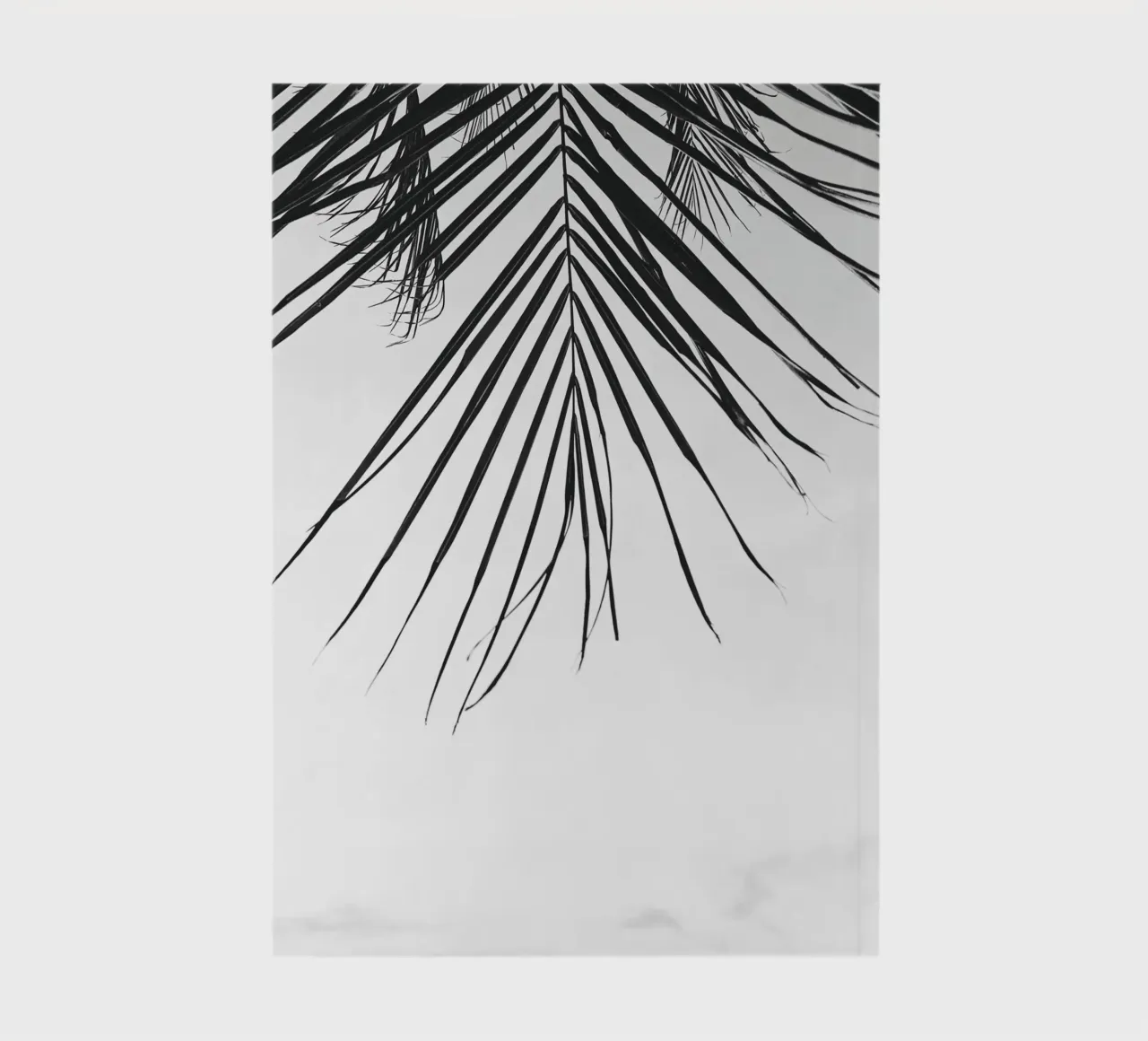 Tropical Leaf – Monochromes Palmenblatt Design notebook by Whole©
