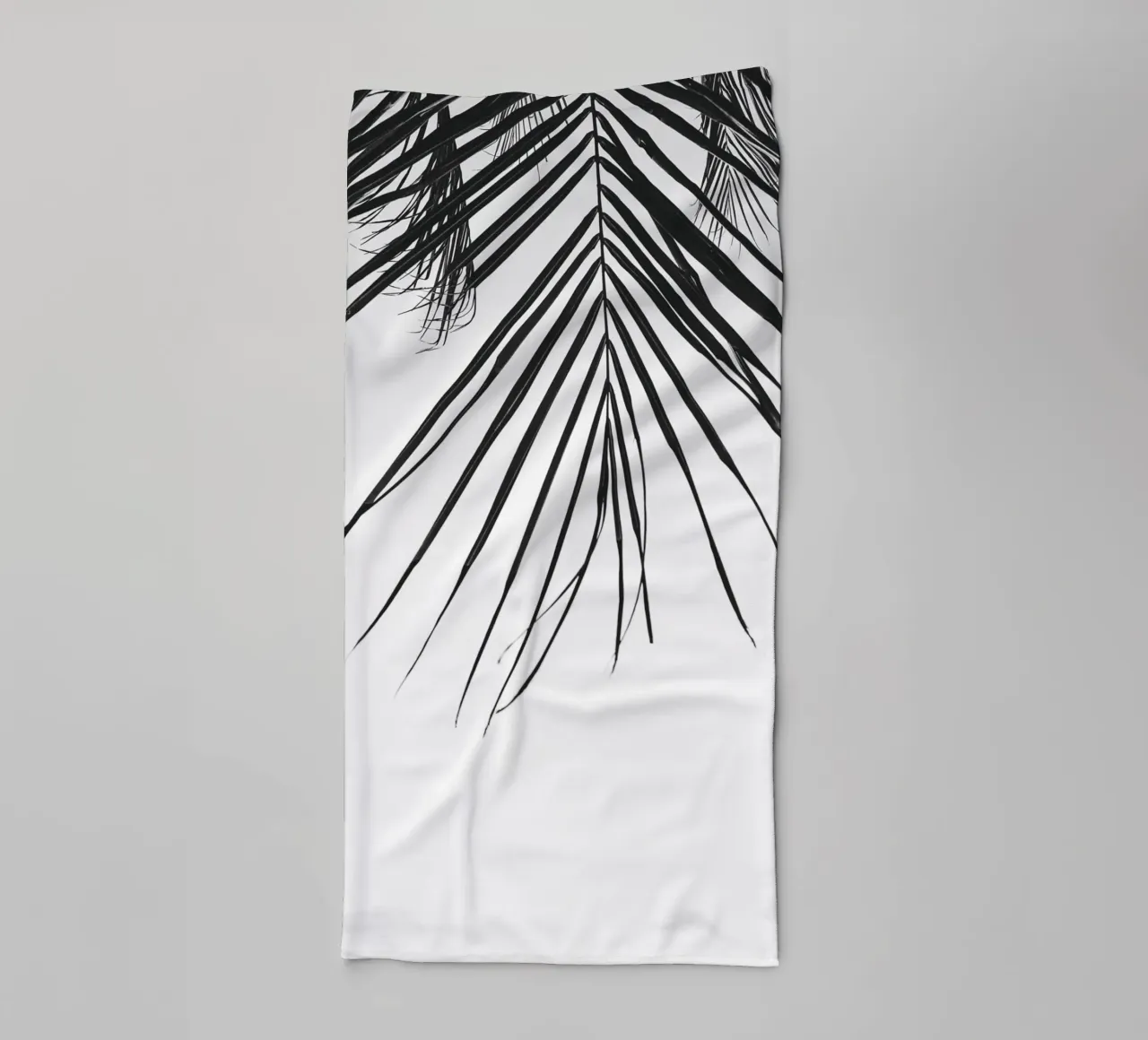 Foglia tropicale - Monochromes Palmenblatt Design asciugamano da bagno da Whole©
