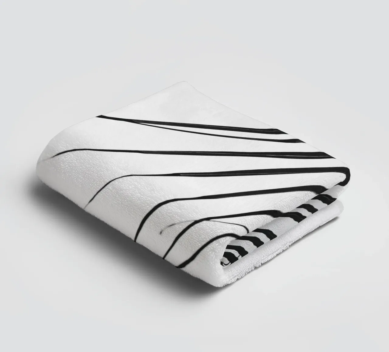 Foglia tropicale - Monochromes Palmenblatt Design asciugamano da bagno da Whole©
