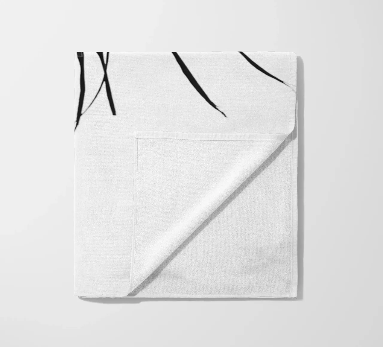 Tropical Leaf – Monochromes Palmenblatt Design beach towel by Whole©
