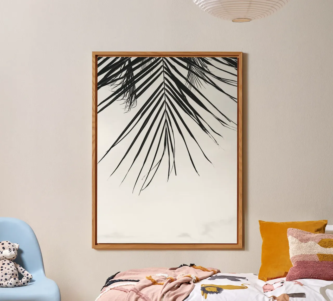 Foglia tropicale - Monochromes Palmenblatt Design alluminio dibond da Whole©
