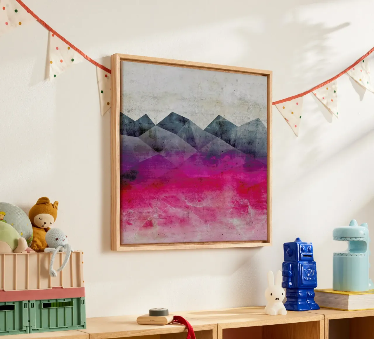 Pink Concrete tela con Cornice a cassetta da cafelab
