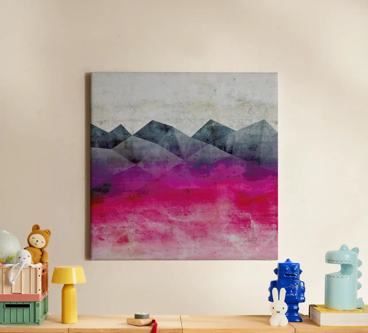 Pink Concrete tela con Cornice a cassetta da cafelab