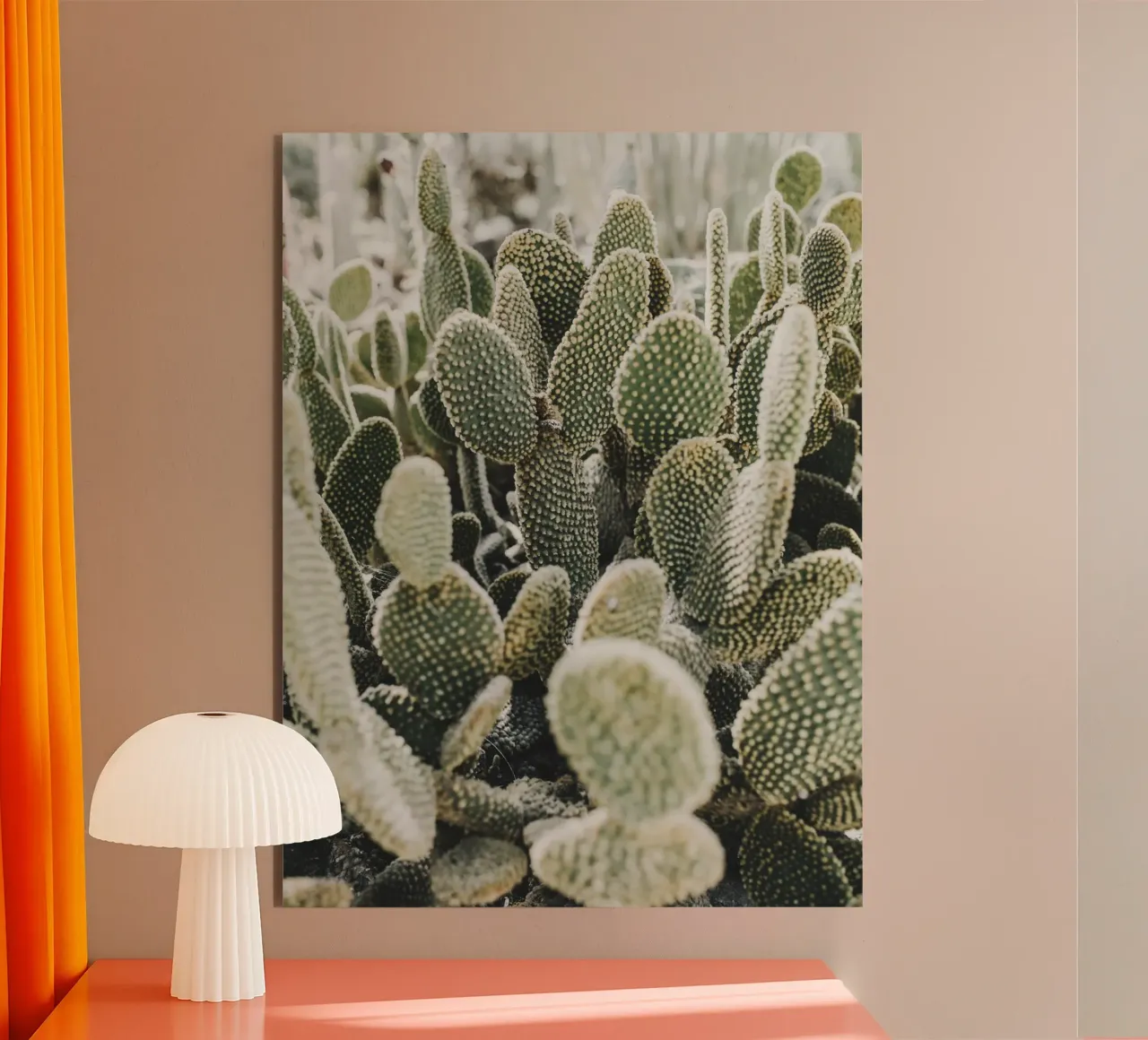 Desert Cactus - Modern nature motif in green alu-dibond by Whole©
