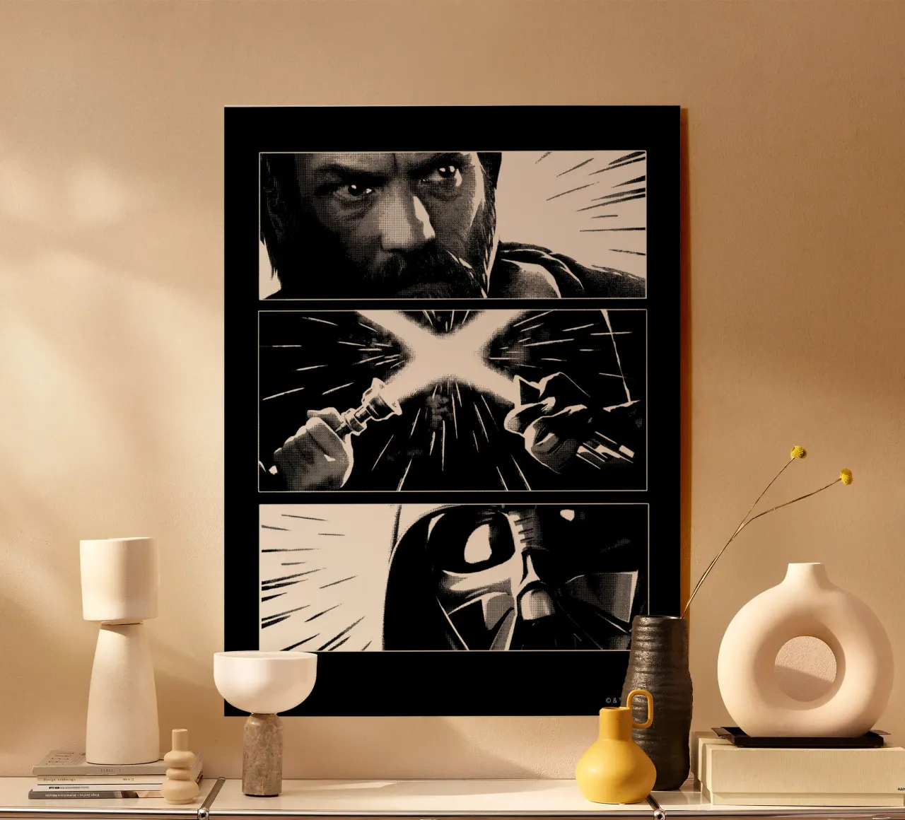 OBI-WAN vs. DARTH VADER plexiglass da Star Wars