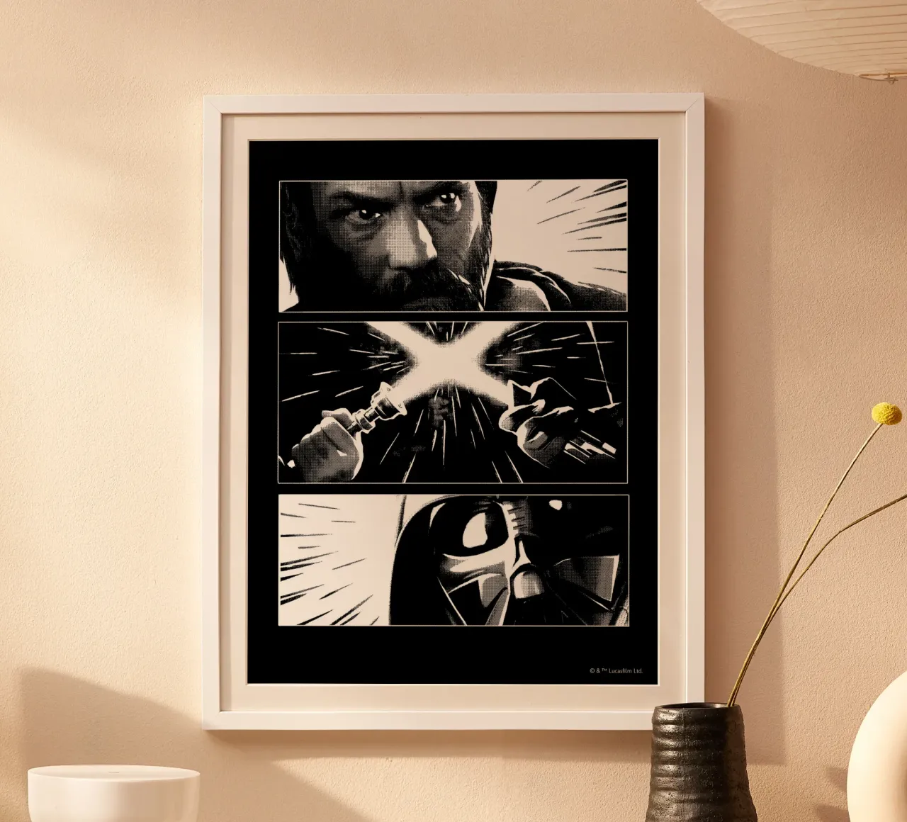 OBI-WAN vs. DARTH VADER carta hahnemühle da Star Wars