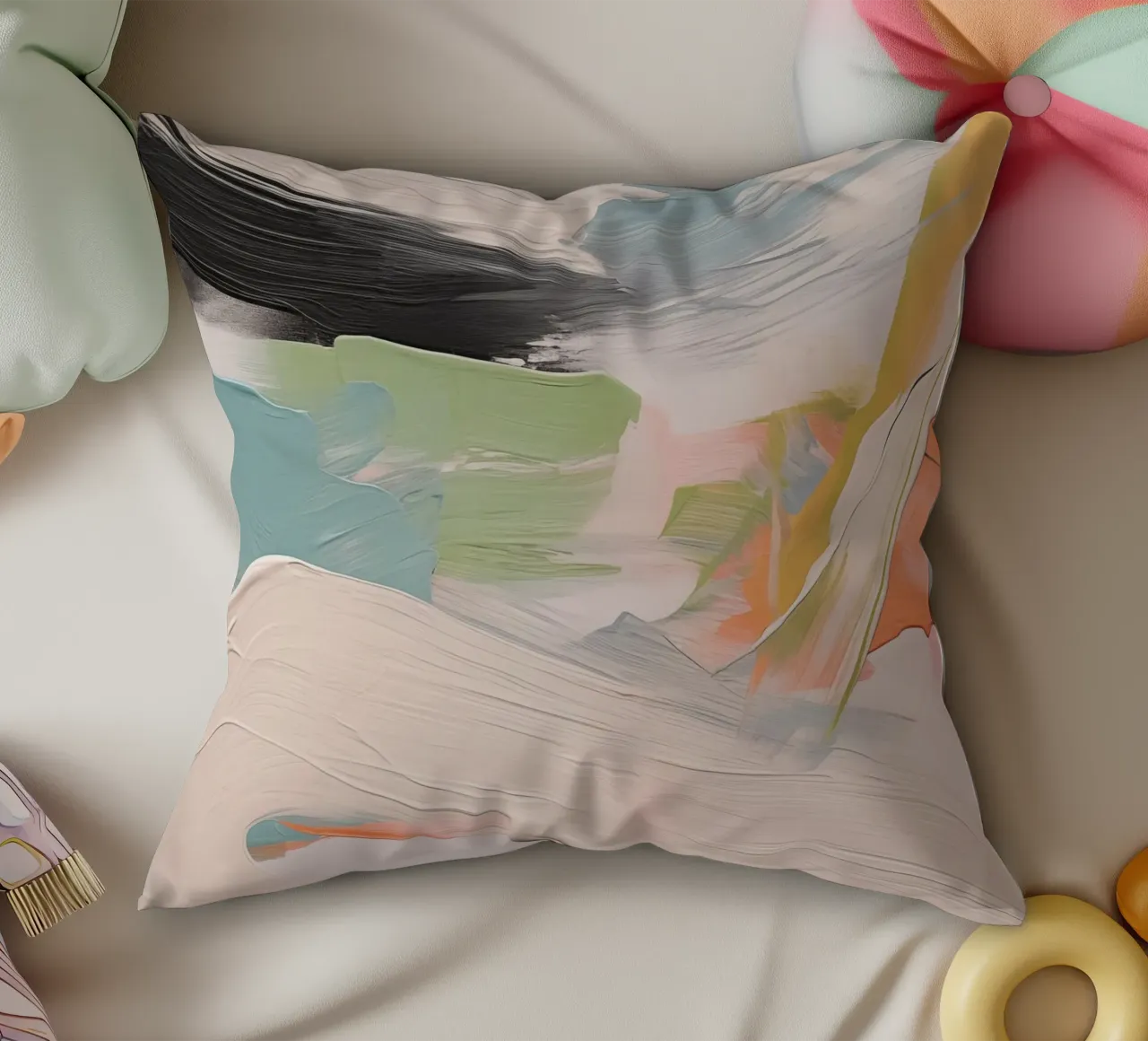 Boho Artistic 1 Texture 1 cuscino da Boho Print Collection