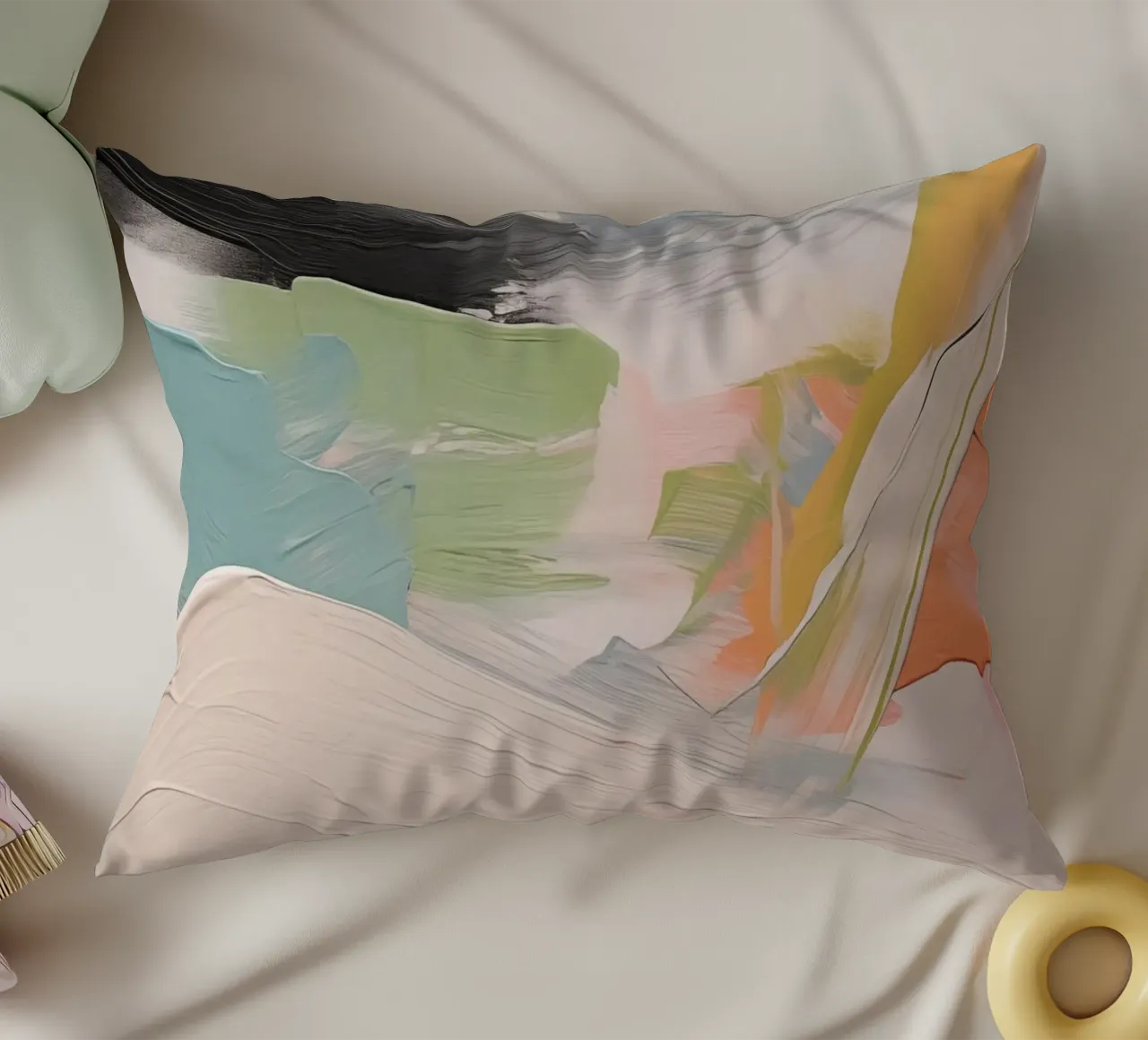 Boho Artistic 1 Texture 1 Kissen von Boho Print Collection