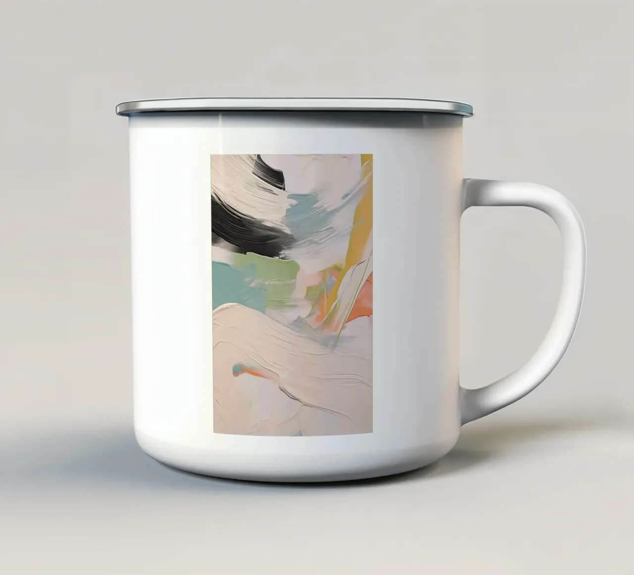 Boho Artistic 1 Texture 1 mug en émail de Boho Print Collection
