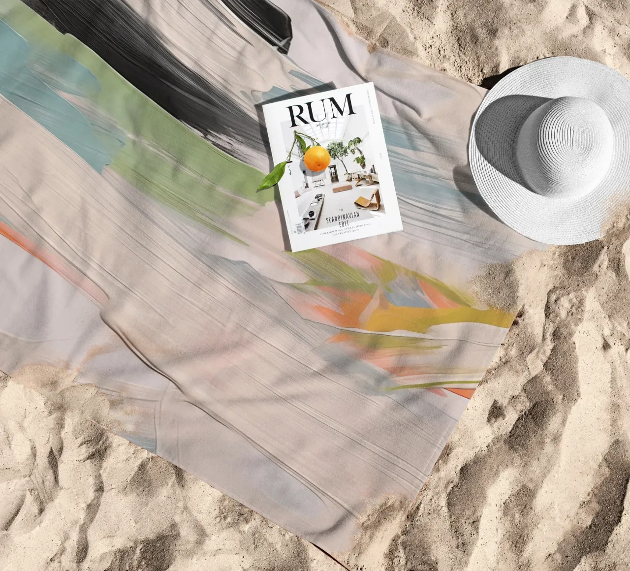 Boho Artistic 1 Texture 1 telo mare da Boho Print Collection