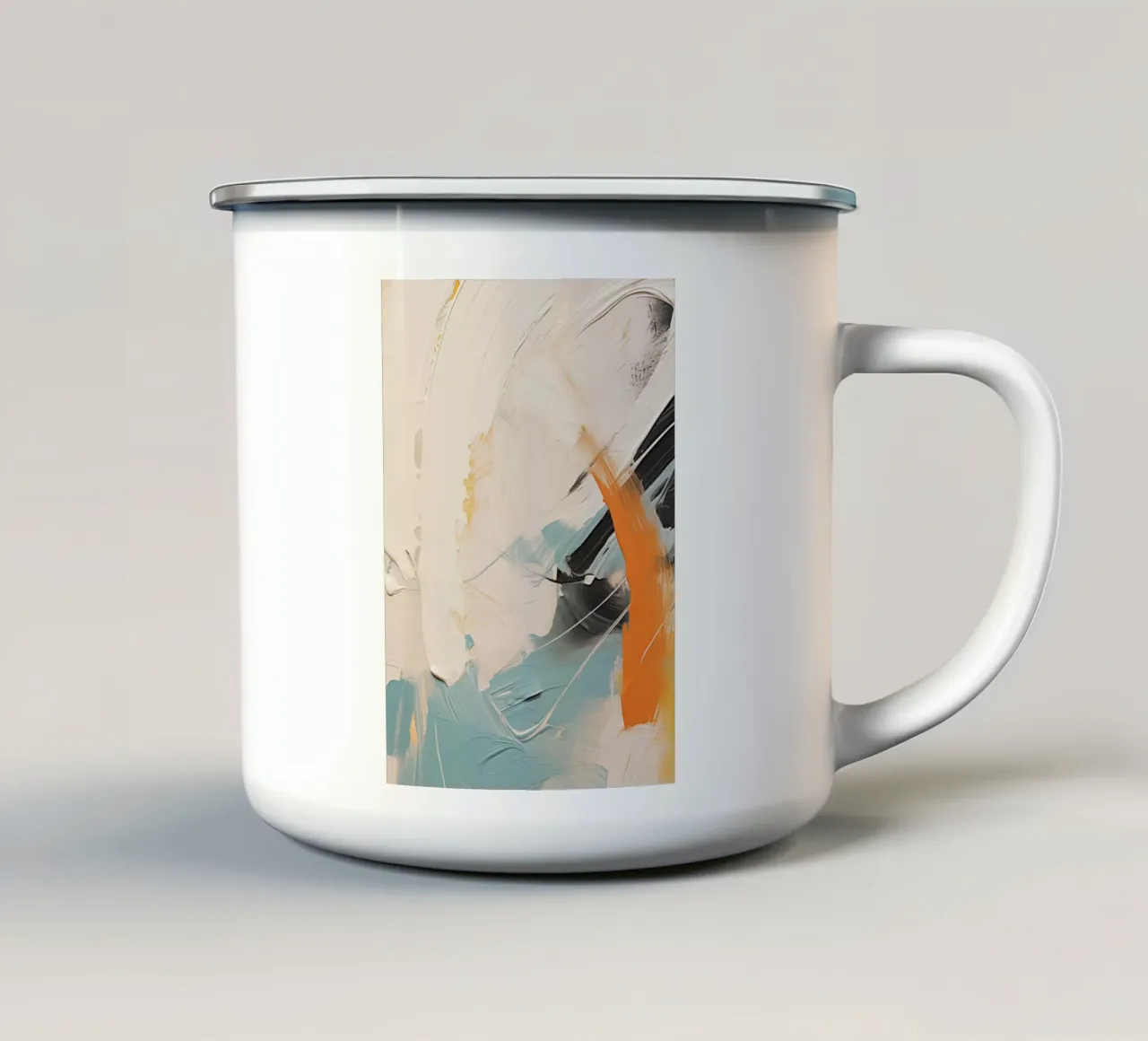 Boho Artistic 1 Texture 2 emaille mok van Boho Print Collection
