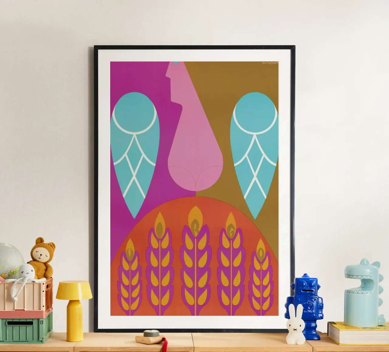 Virgo poster con telaio in legno da Simboli Design